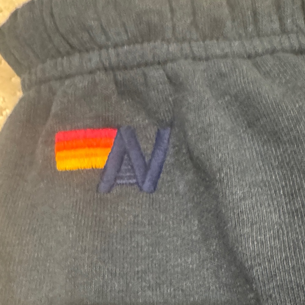 Aviator Nation Charcoal Sweatshirt and Sweatpants with White Lightning NWT - Picture 5 of 7